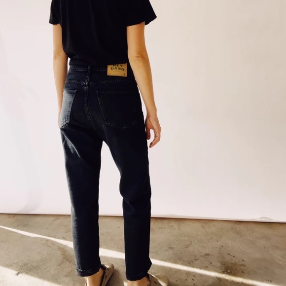 Hey Gang NWT The Loose Crop Washed Black, size 30 - Picture 4 of 7